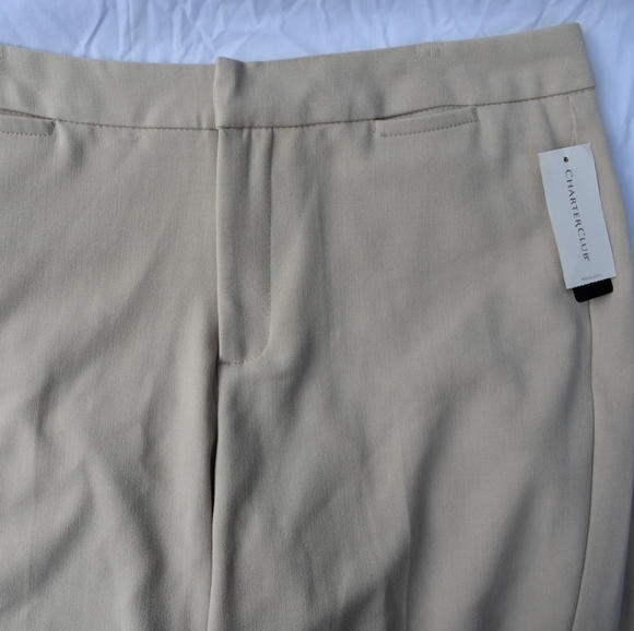 Charter‎ Club Sand Slim It Up Dress Pants 10 - Picture 3 of 5